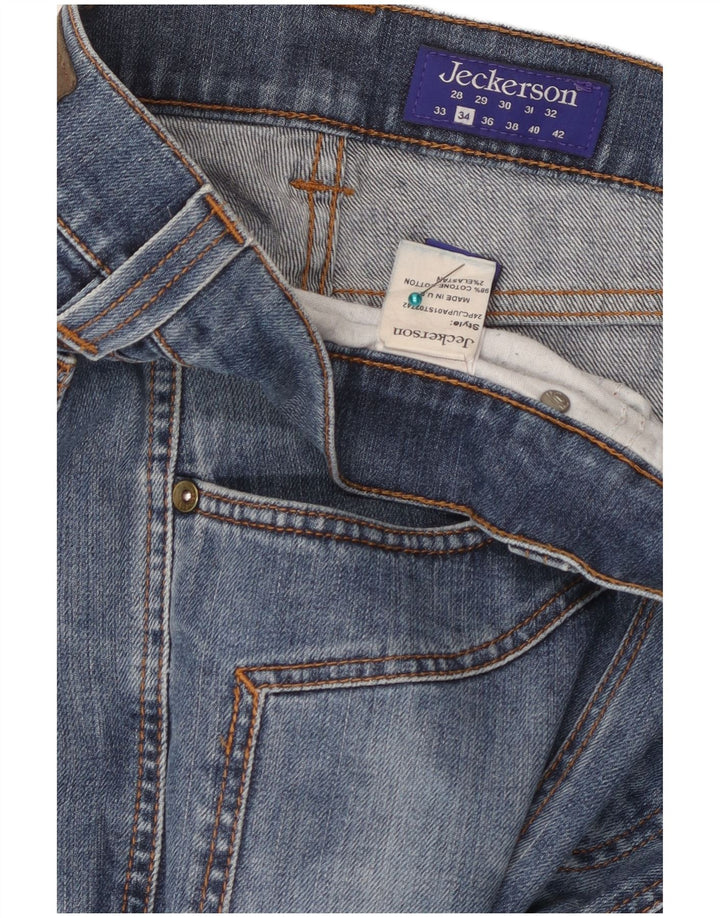 Vaqueros rectos para hombre Jeckerson W34 L31 Algodón azul