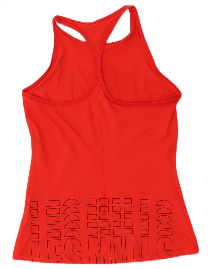 Reebok Mujer Bodypump Graphic Chaleco Top UK 12/14 Medio Rojo Poliéster