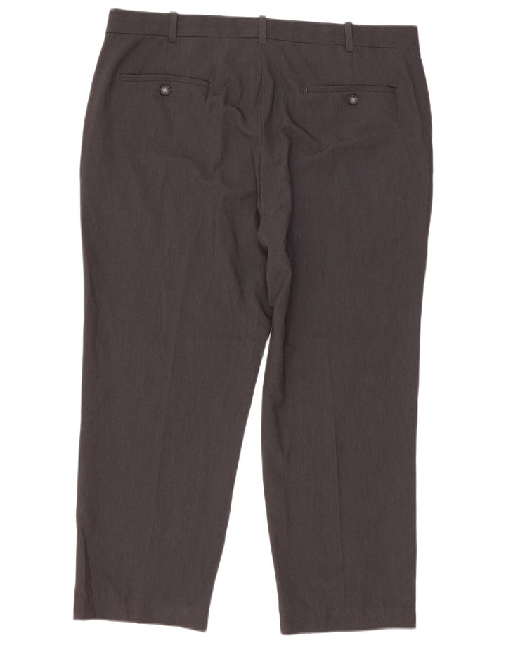 Pantalones de traje rectos cortos para hombre Izod W36 L25 Poliéster gris