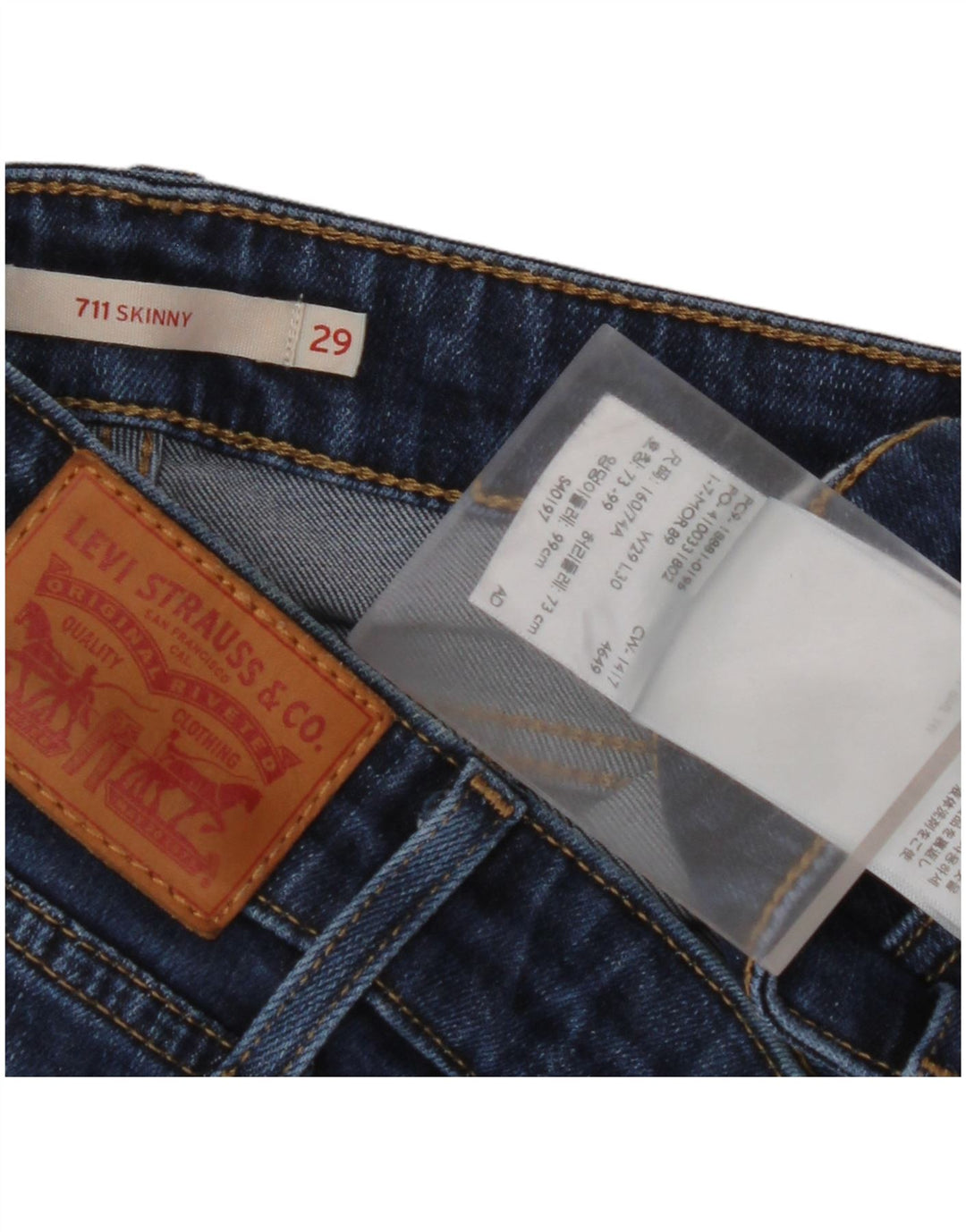 LEVI'S Jeans Ajustados 711 Mujer W29 L30 Lyocell Azul