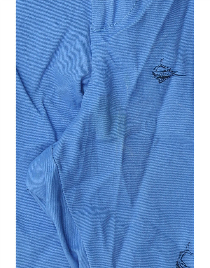 IZOD Pantalones cortos chinos de agua salada para hombre W34 Algodón con manchas azules grandes