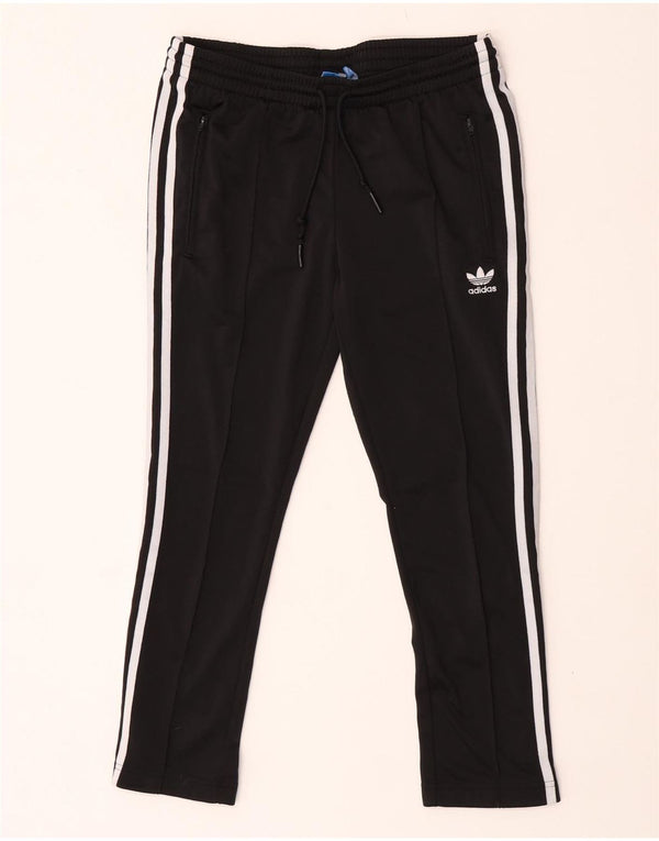 Adidas Pantalones de chándal para mujer UK 12 Medium Negro Poliéster