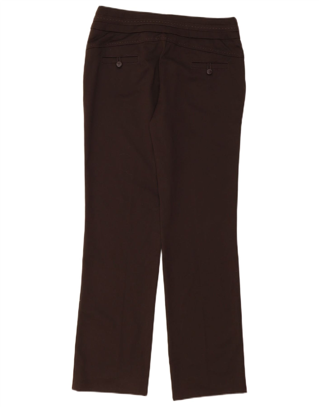 TRUSSARDI Pantalones casuales con corte de bota para mujer IT 44 Medium W32 L31 Marrón