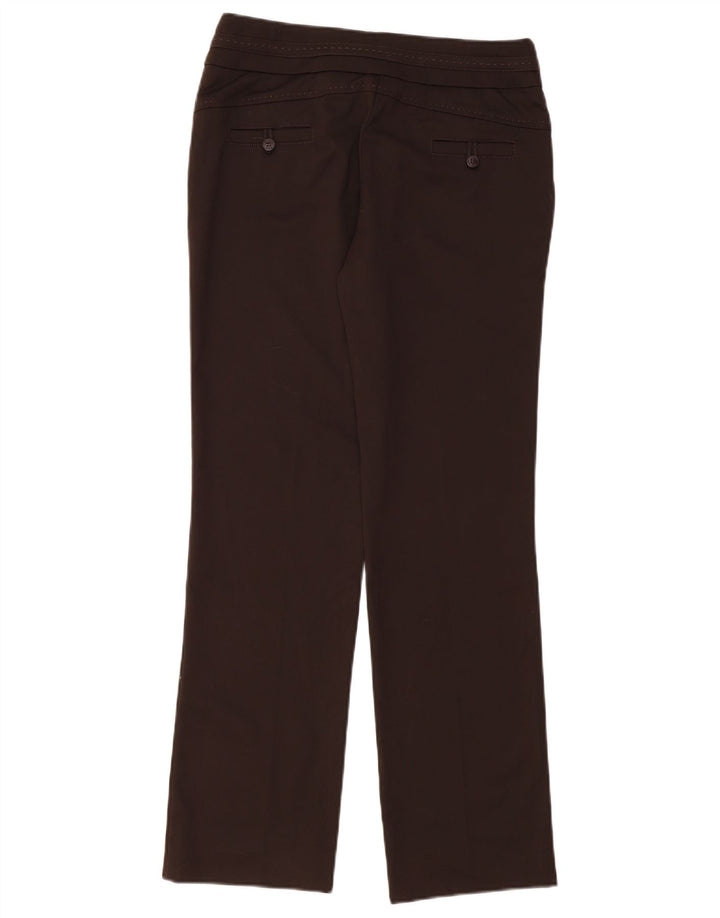 TRUSSARDI Pantalones casuales con corte de bota para mujer IT 44 Medium W32 L31 Marrón