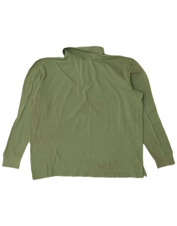 Sergio Tacchini Polo de manga larga para hombre 2XL Verde