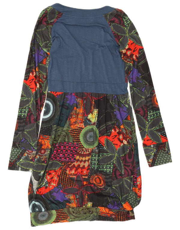 Desigual Vestido tubo gráfico para mujer UK 40 Medio Multicolor Geométrico