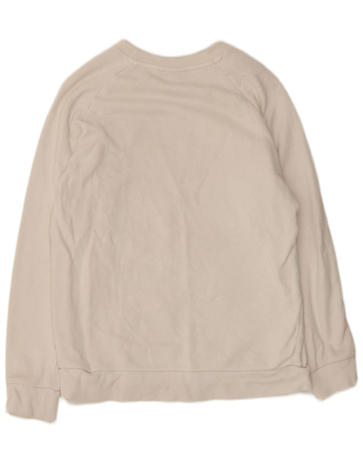 Adidas - Sudadera extragrande para mujer, talla 10, algodón blanco pequeño