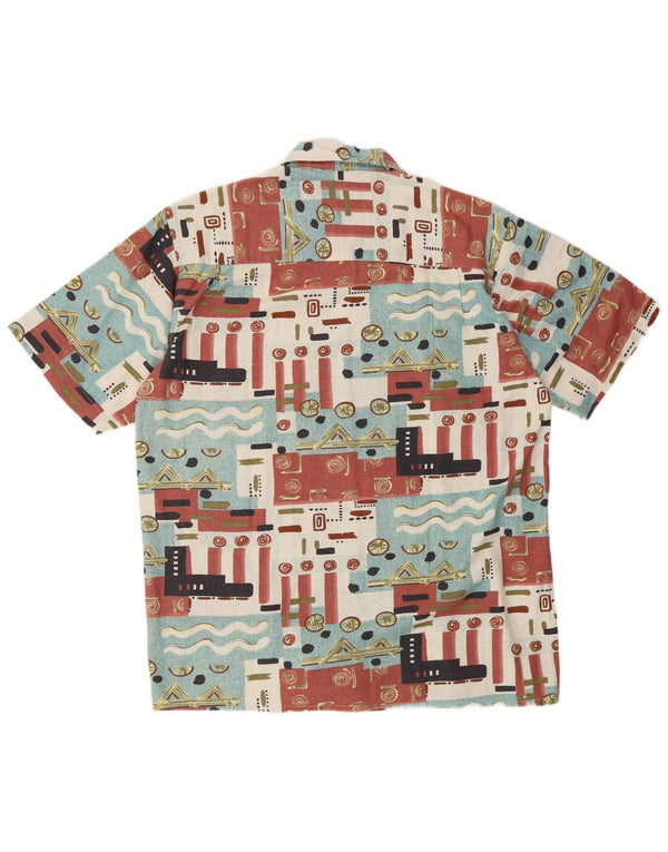 BROADWAY Camisa Manga Corta Hombre Talla 39/40 Mediana Multicolor Geométrica