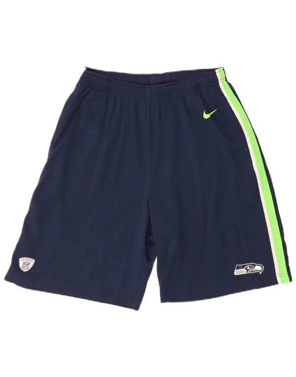 Pantalones cortos deportivos Nike Seattle Seahawks para hombre, talla grande, color azul marino