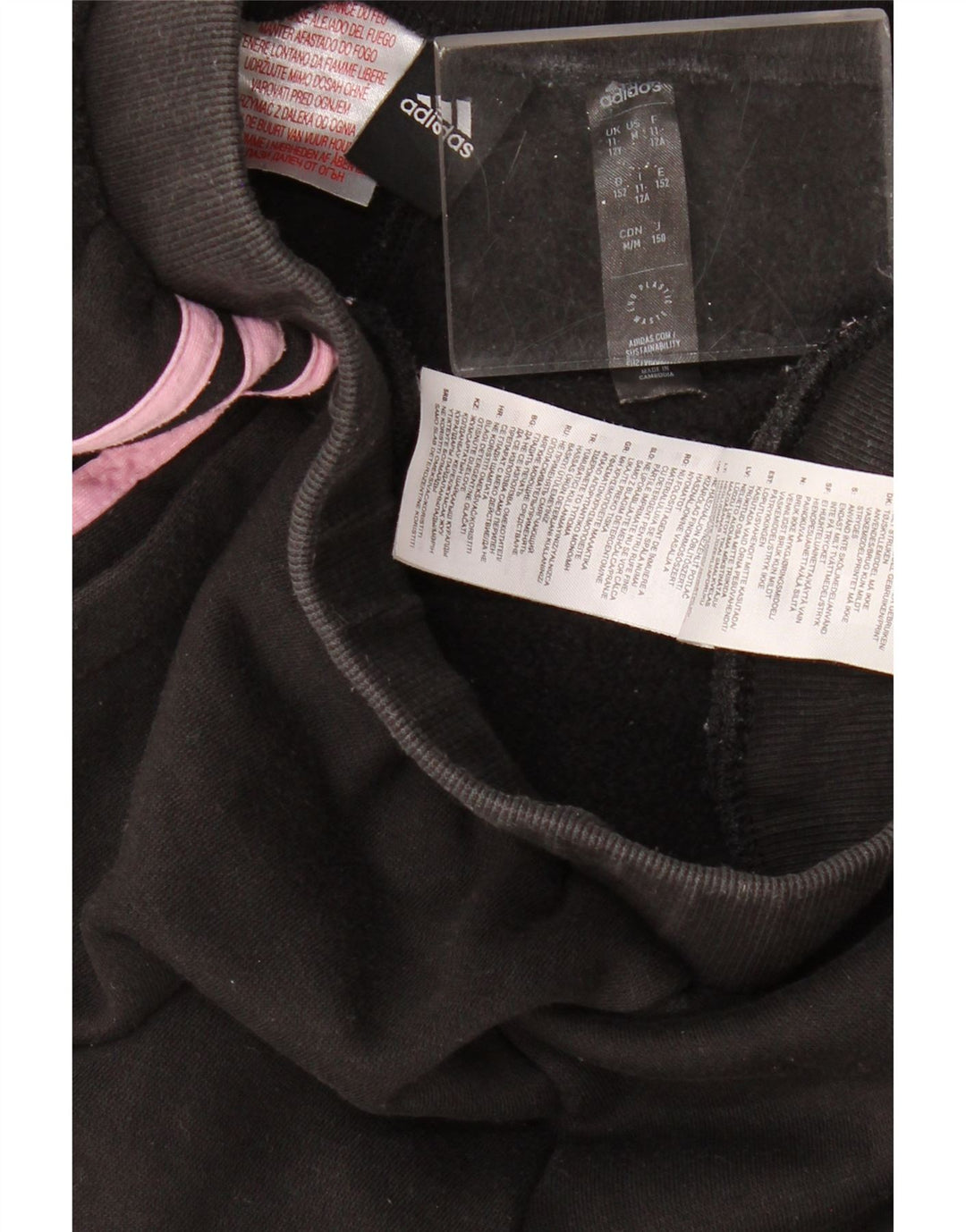 ADIDAS Pantalón Chándal Niña Joggers 11-12 Años Negro Algodón