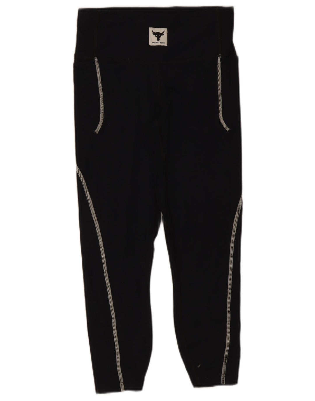 Under Armour Leggings Capri Project Rock para Mujer Reino Unido 8 Small Nylon Negro
