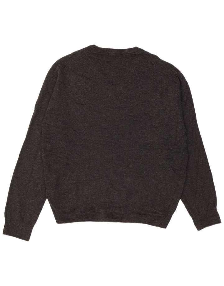 Marks & Spencer Jersey Regular Fit con Cuello en V para Hombre Lana Negra Grande