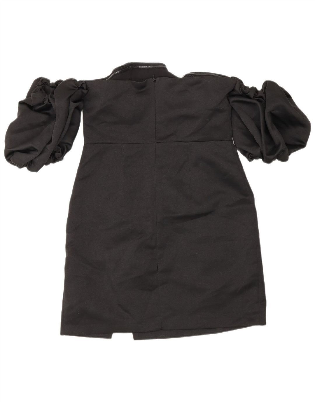 Topshop Mini vestido con hombros descubiertos para mujer UK 10 Small Poliéster negro