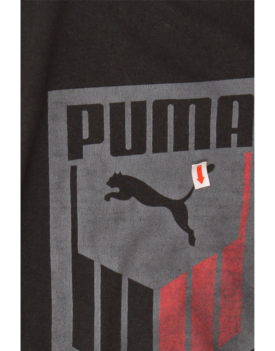PUMA Mens Graphic T-Shirt Top Medium Black