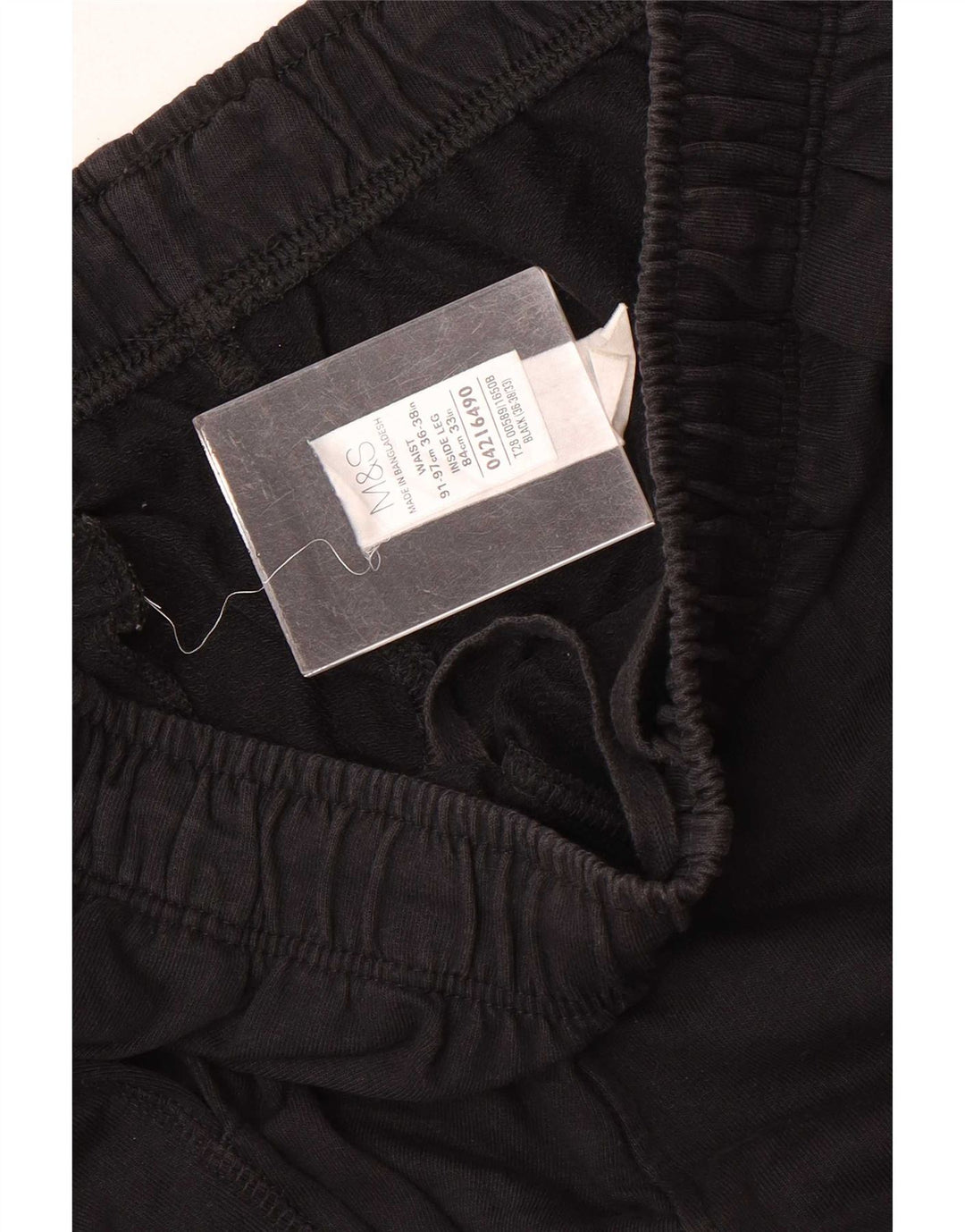 Marks & Spencer - Pantalón de chándal para hombre, talla grande, algodón negro