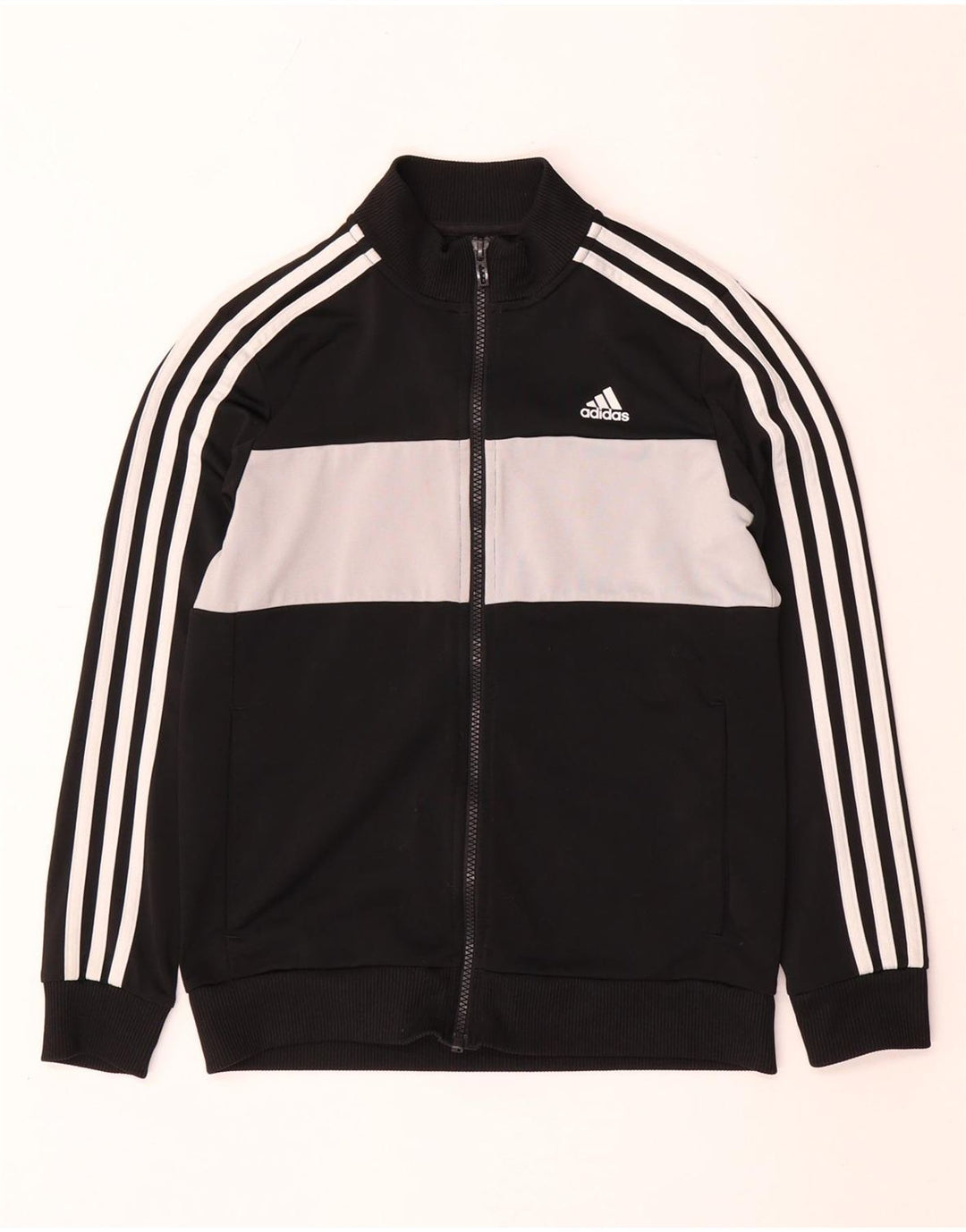 Adidas - Chaqueta de chándal para niño, 11-12 años, color negro, poliéster