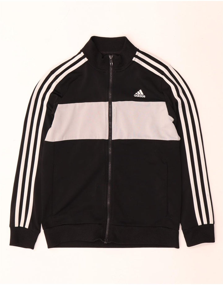Adidas - Chaqueta de chándal para niño, 11-12 años, color negro, poliéster