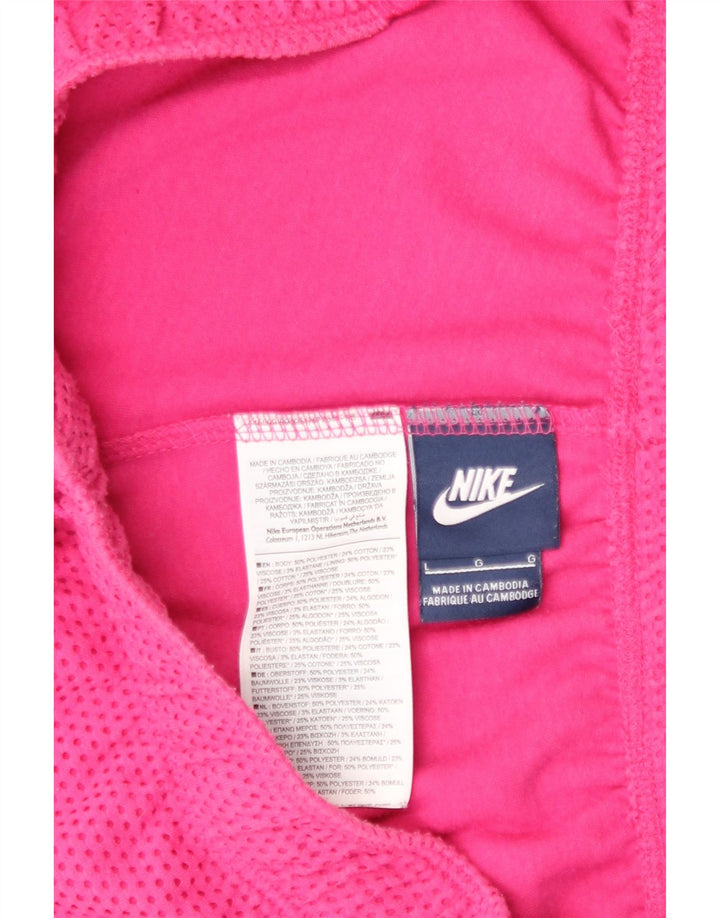 Nike - Pantalones cortos deportivos para mujer, talla grande, color rosa, poliéster