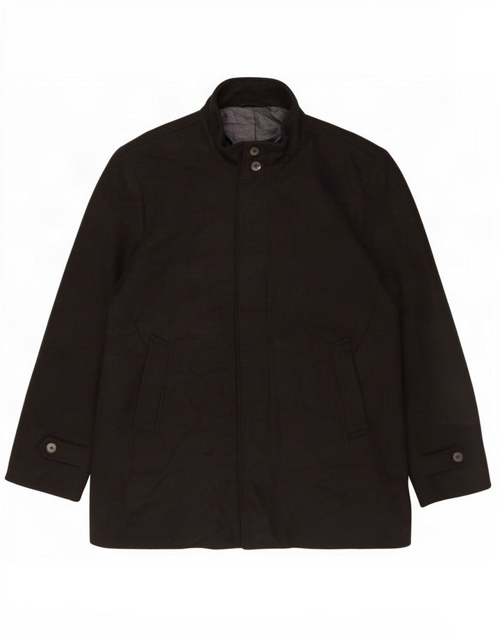 Marks & Spencer Abrigo para hombre UK 46 3XL Poliéster negro