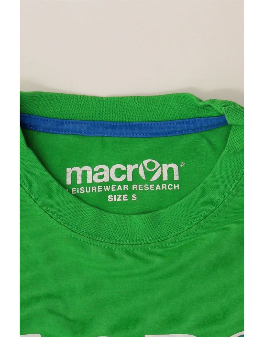 MACRON Mens Graphic T-Shirt Top Small Green Cotton Vintage Macron and Second-Hand Macron from Messina Hembry 