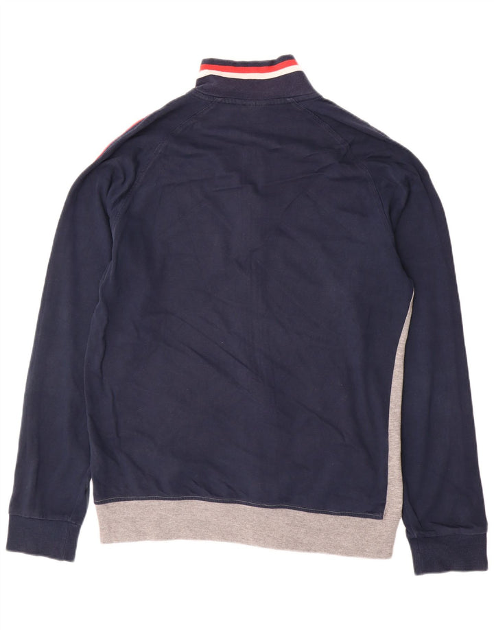 Diadora Hombre Retro Chándal Top Chaqueta Grande Azul Marino Colorblock