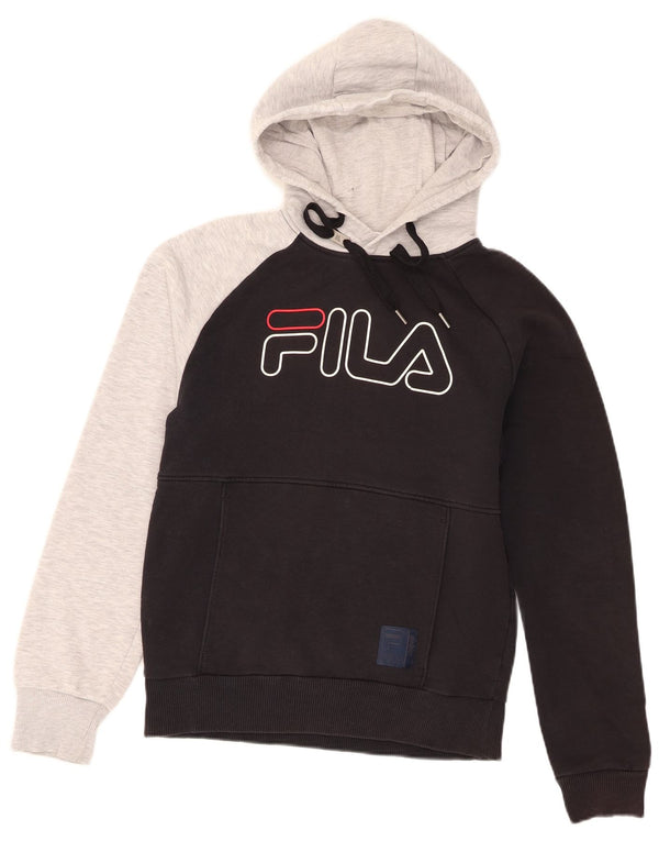 Fila Jersey con capucha y corte regular gráfico para hombre XS Algodón color block negro