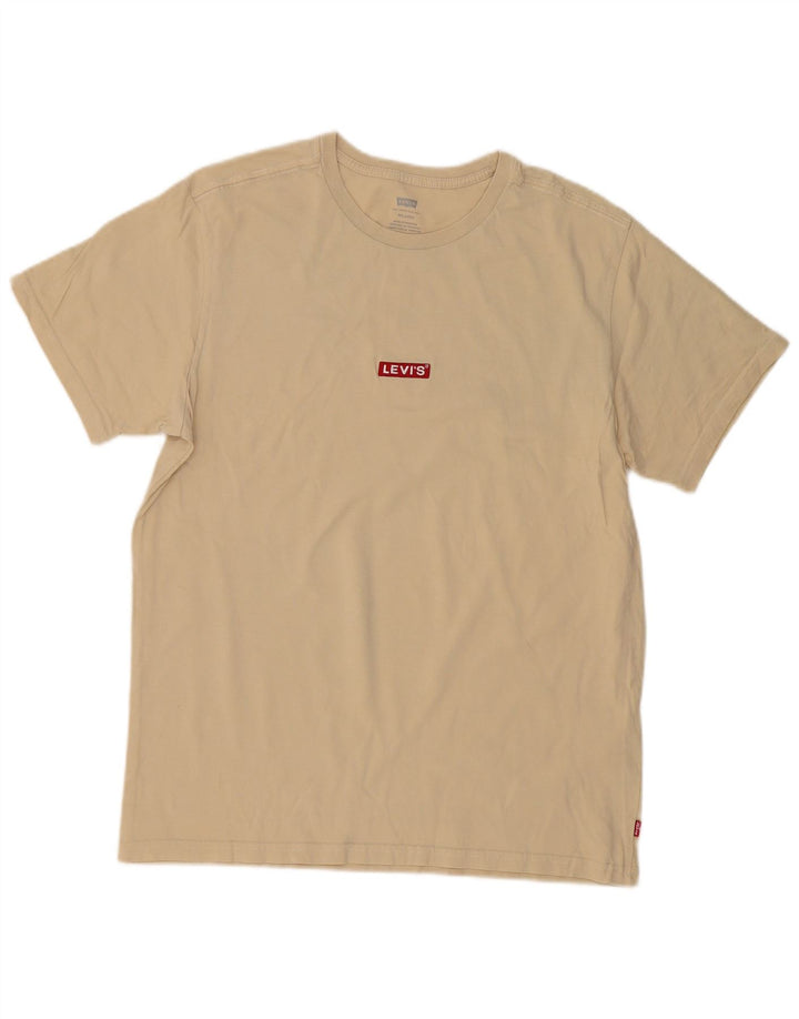 LEVI'S Mens Relaxed T-Shirt Top Medium Beige Cotton