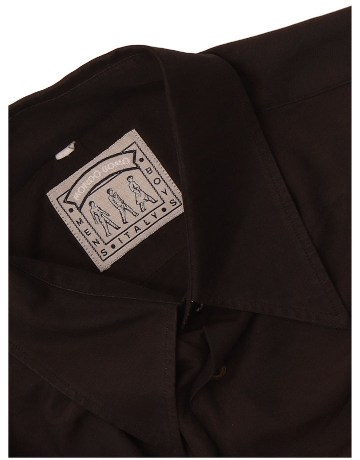 Mondo Uomo Camisa Hombre Grande Marrón
