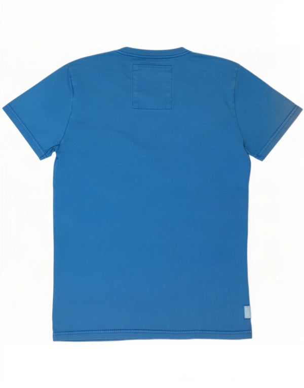 Superdry Hombre Camiseta Gráfica Top XL Algodón Azul