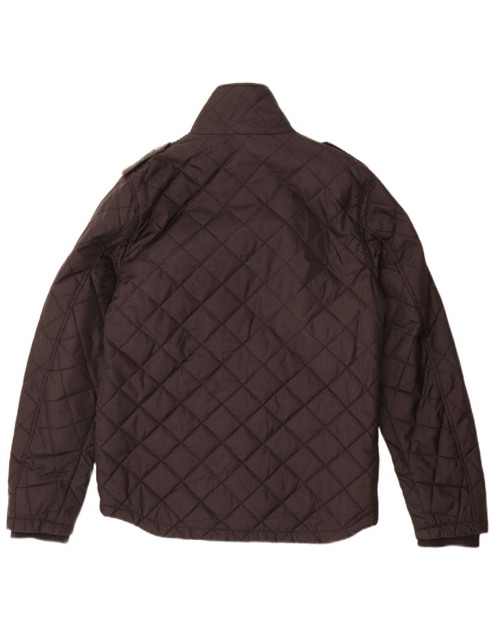 Jack & Jones Chaqueta acolchada militar para hombre UK 38 Medium Black Nylon