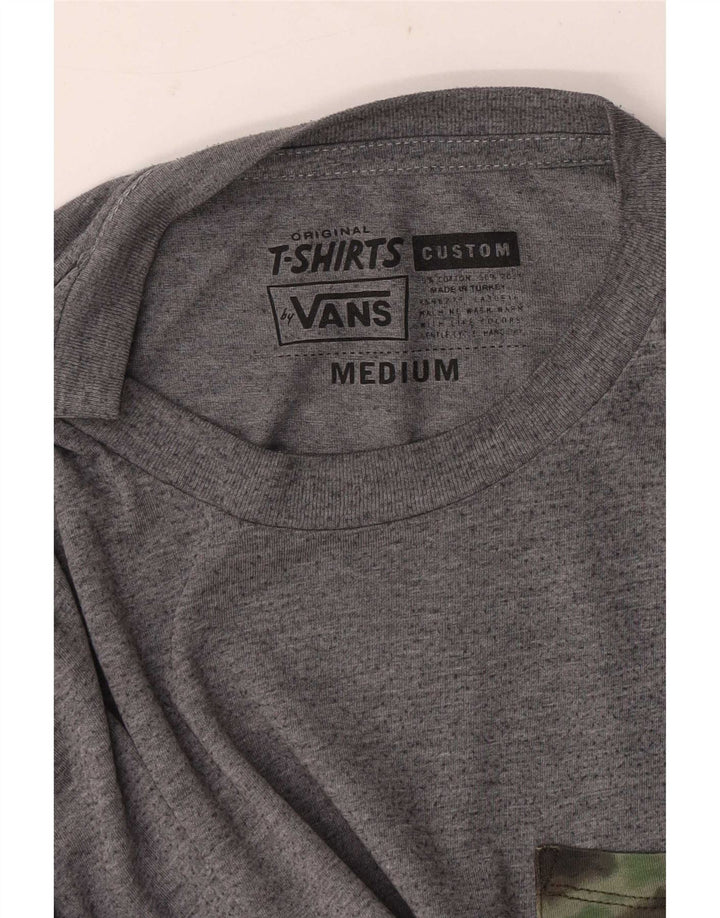 Camiseta Vans Custom Fit para hombre Top de algodón moteado en gris medio