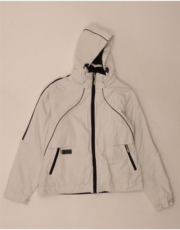 Brugi Chaqueta acolchada con capucha para mujer UK 44 Mediana Poliamida blanca