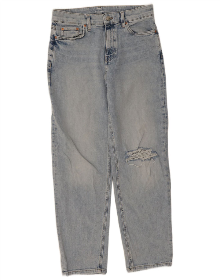Marks & Spencer Vaqueros cónicos para mujer UK 12 Medium W28 L27 Azul