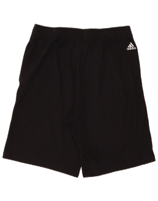 Adidas Pantalones cortos deportivos gráficos para hombre Algodón negro mediano