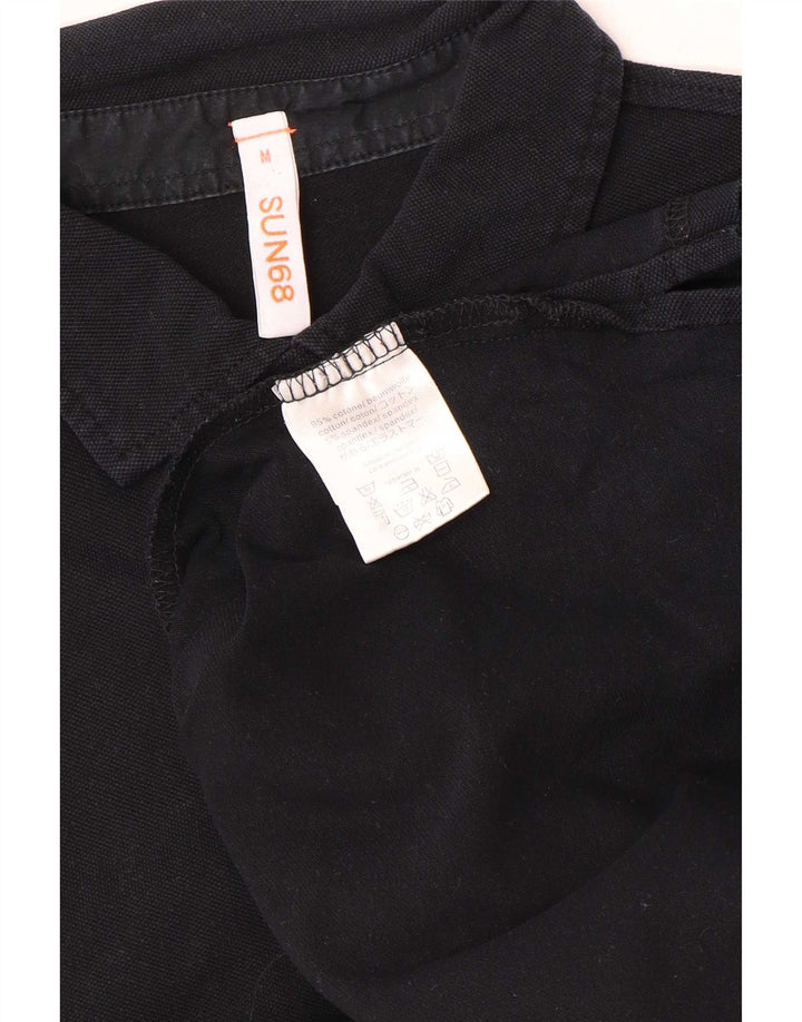 Polo Sun68 para hombre de algodón negro mediano