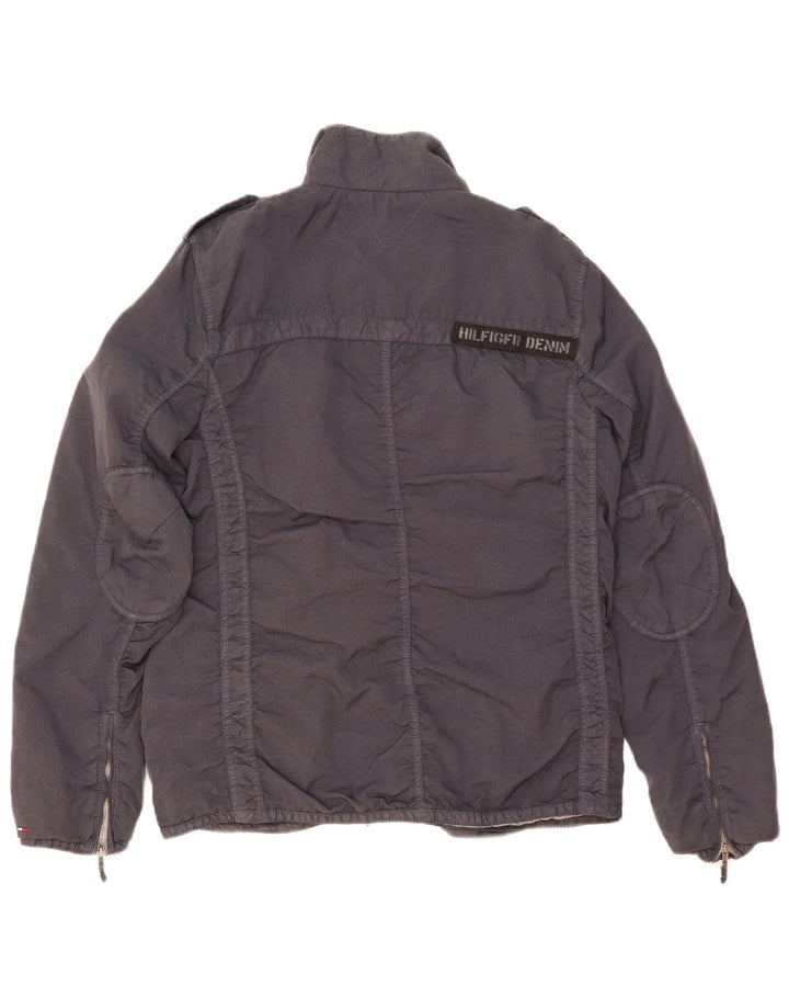 TOMMY HILFIGER Chaqueta militar para hombre UK 38 Medium Azul marino Nylon