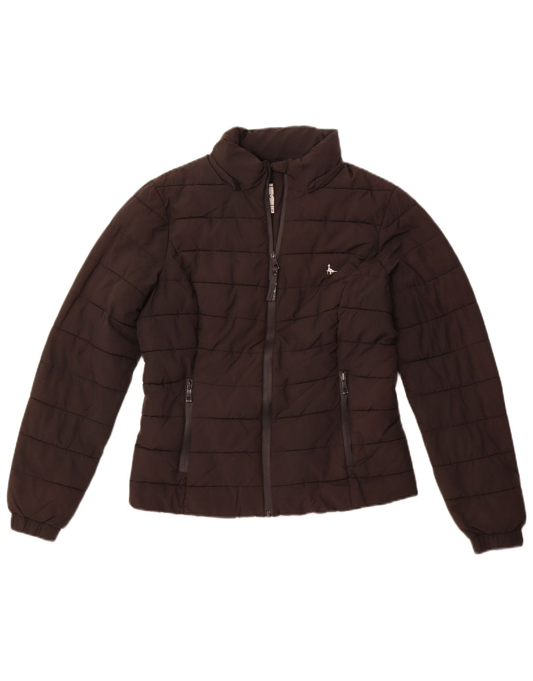 JACK WILLS Chaqueta acolchada para mujer UK 10 Small Poliéster negro