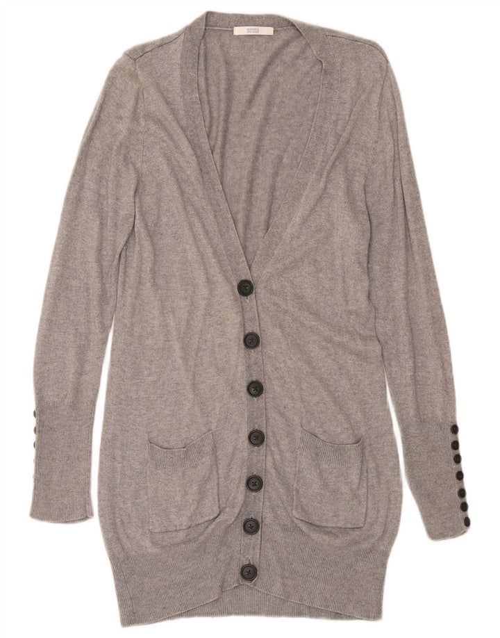 Marks & Spencer Suéter tipo cárdigan largo para mujer Reino Unido 40 Gris medio moteado