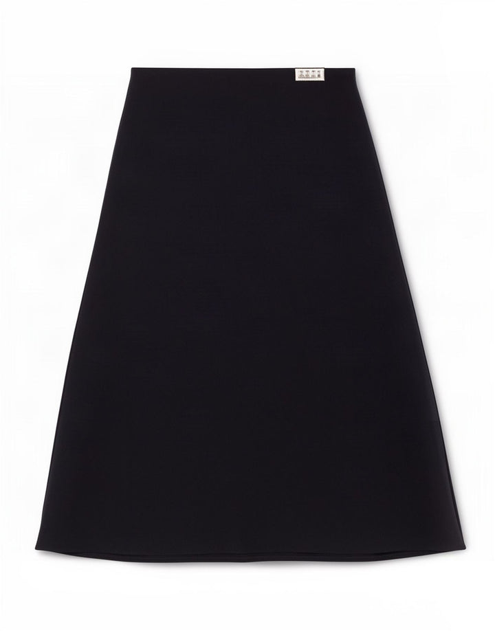 Marks & Spencer Falda midi para mujer UK 12 Medium W33 Poliéster azul marino