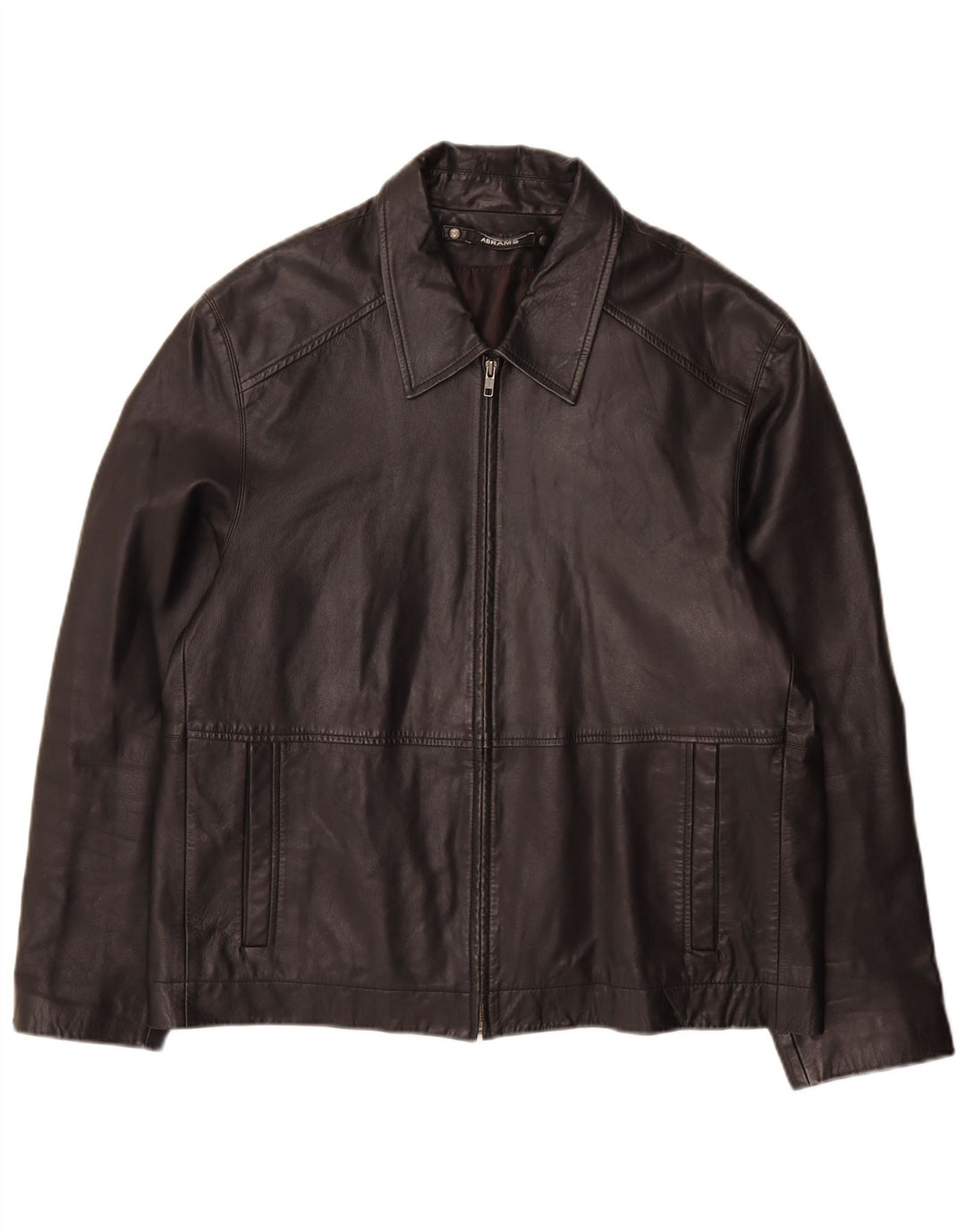 Abrams Chaqueta de cuero para hombre IT 52 XL Cuero negro