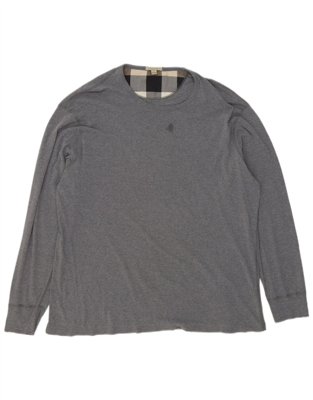 Burberry Hombre Top Manga Larga 2XL Algodón Gris