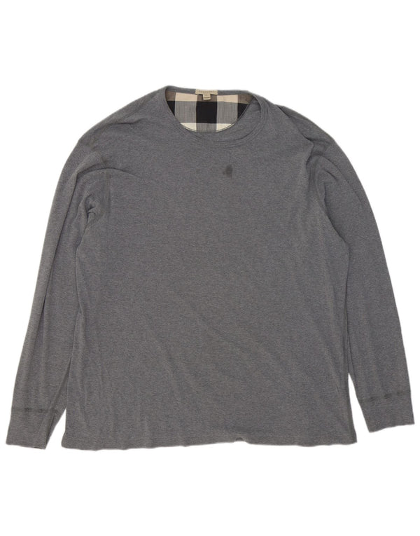Burberry Hombre Top Manga Larga 2XL Algodón Gris