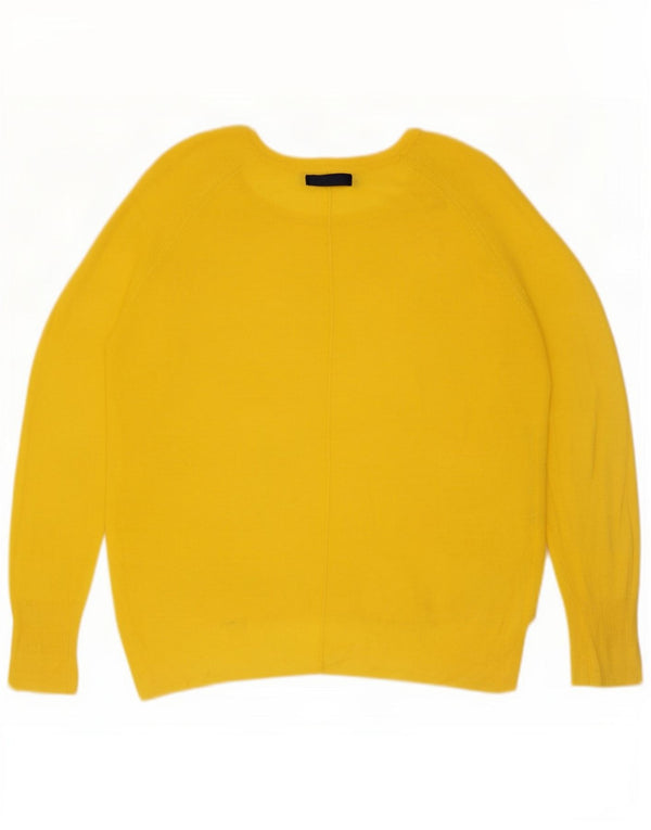 Zara - Jersey con cuello barco para mujer, talla 40, viscosa amarilla mediana