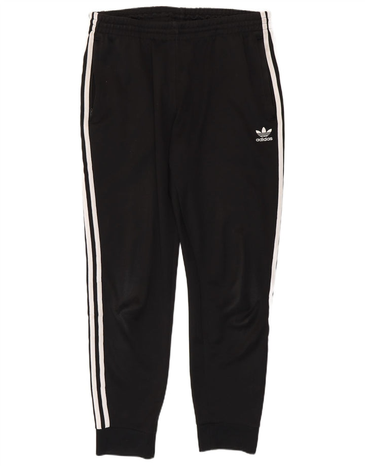 Adidas Hombre Pantalones De Chándal Joggers Grande Negro Poliéster