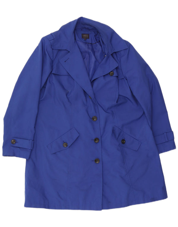 Marks & Spencer Gabardina para mujer UK 20 2XL Poliéster azul