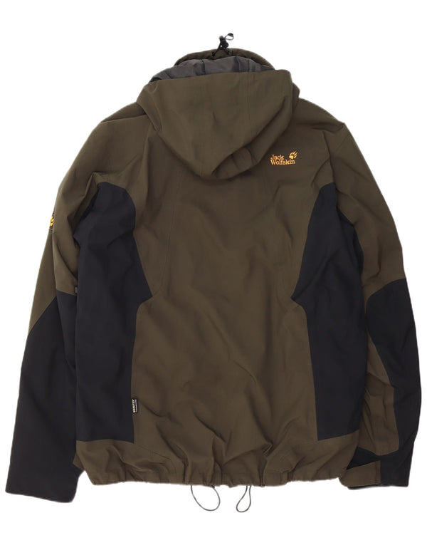 Jack Wolfskin Chaqueta impermeable Gore-Tex para hombre UK 44/46 XL Caqui Colorblock