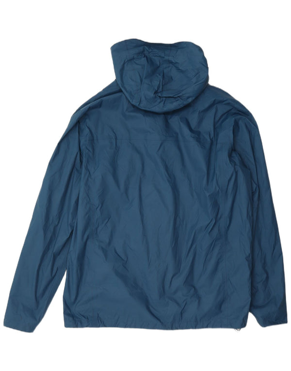 Columbia Chaqueta impermeable con capucha Omni-Tech para hombre UK 40 Large Nylon azul