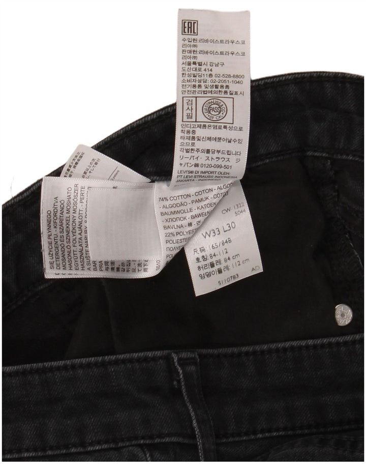 LEVI'S Jeans ajustados de talle alto 721 para mujer W33 L30 Algodón gris