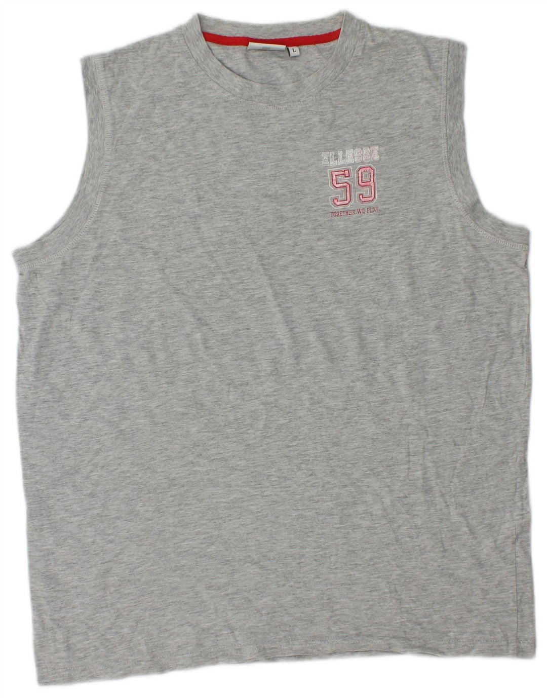 Ellesse - Camiseta sin mangas para hombre, talla grande, algodón moteado gris