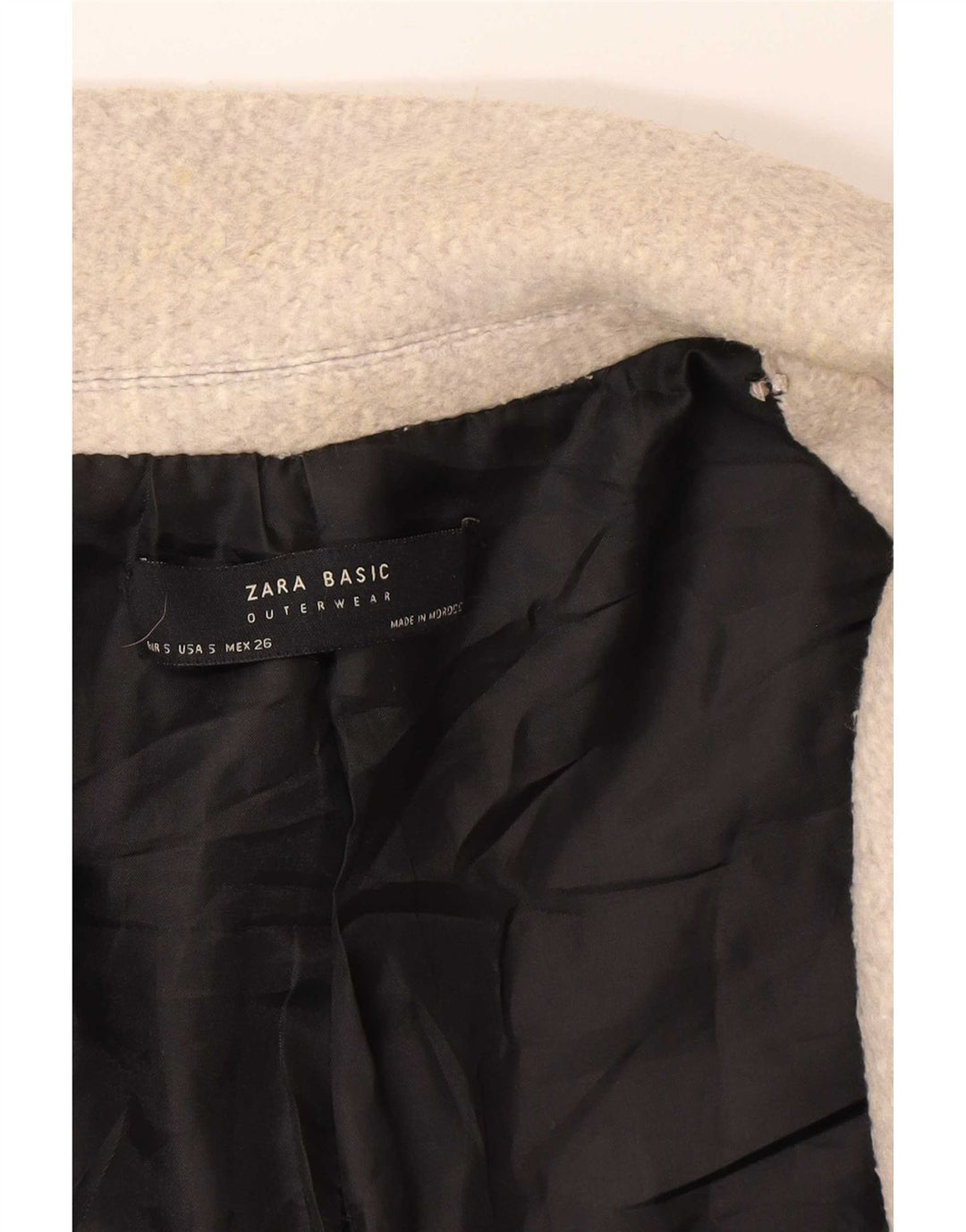 Zara Mujer Jersey Abrigo UK 10 Pequeño Algodón Gris